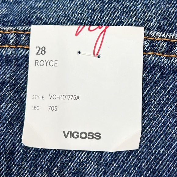 Vigoss Royce / Stitch Fix Jeans Size 28 Blue Denim Hi Rise 70’s Wide Leg NWT - Picture 11 of 13